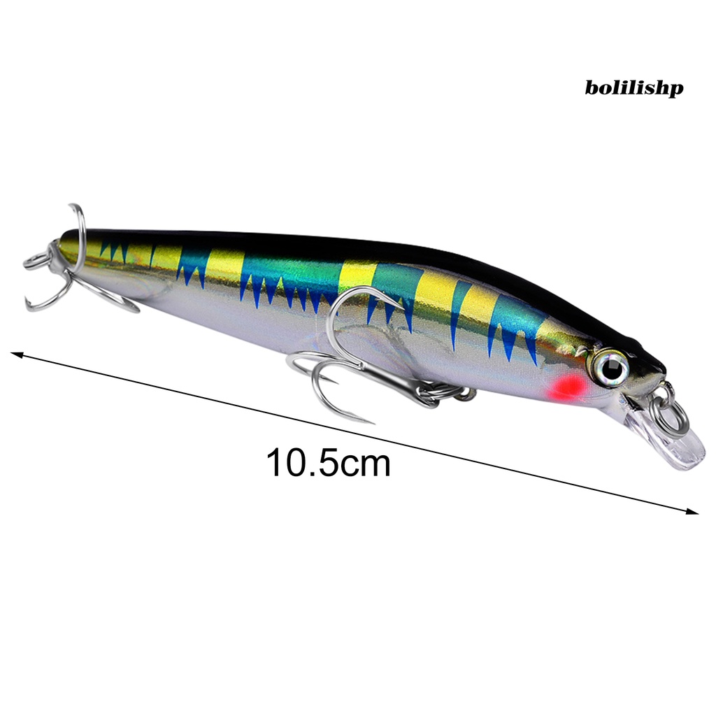 Bo-10.5cm/19g Umpan Pancing Realistis Simulasi 3D Fisheyes Kait Tajam Warna Cerah Lempar Panjang Angling Ikan Kecil Universal Tenggelam Umpan Keras Troli Wobblers Untuk Outdoor