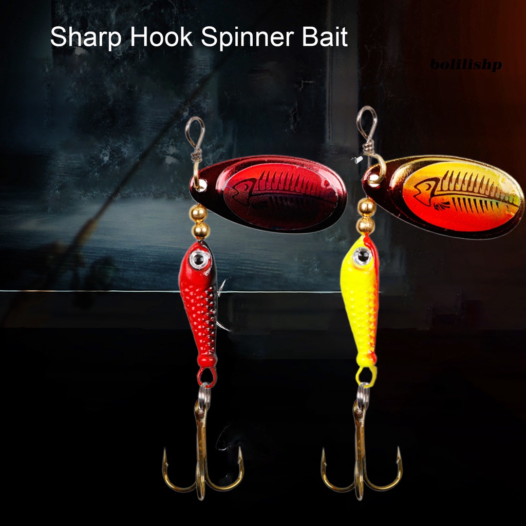 Bo-9g/7cm Umpan Pancing Bentuk Hidup Tahan Air Rotary Payet Treble Hook Reusable Angling Stainless Tajam Hook Spinner Umpan Perlengkapan Memancing