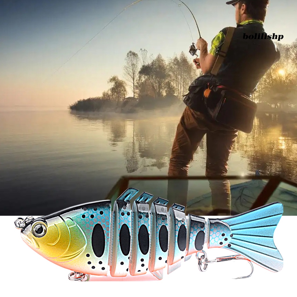 Bo-9.5cm/15g Umpan Palsu 3D Fisheye Simulasi Tujuh Bagian Umpan Ikan Profesional Fishing Tackle Universal Fishing Lure Umpan Keras Pancing Laut Untuk Outdoor