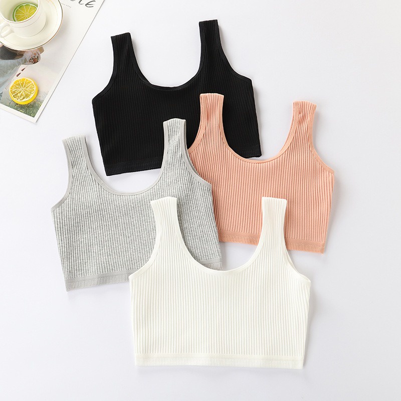 Miniset Remaja Pakaian Dalam Tanktop Crop Anak Perempuan Fashion Korea
