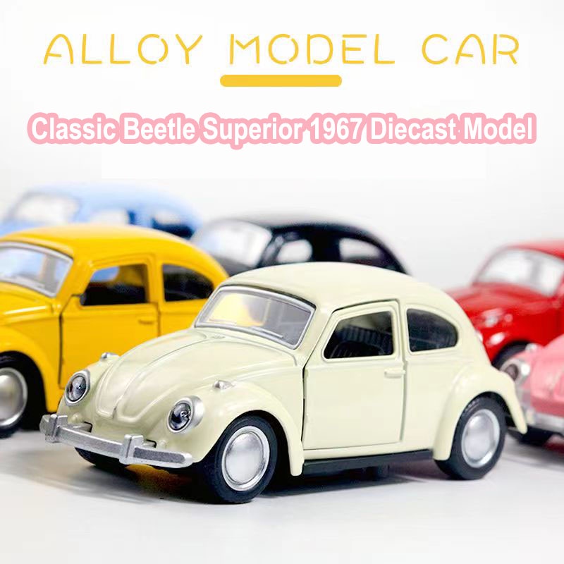 1:36 Scale Volkswagen 1967 Beetle Alloy Pull-back Car Diecast Metal Model Car For Collection Friend Children Gift