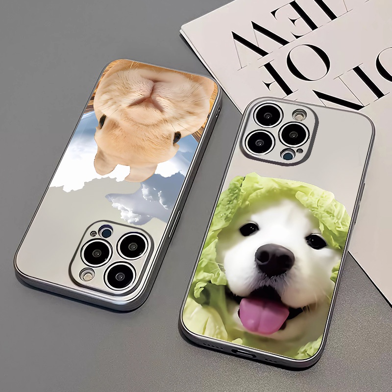 Casing Ponsel Electroplate Lucu Kompatibel Untuk IPhone Casing14 13 12 11 Pro XS Max XR X8+7 6S Plus Mini Lembut TPU Silikon Shockproof Cover