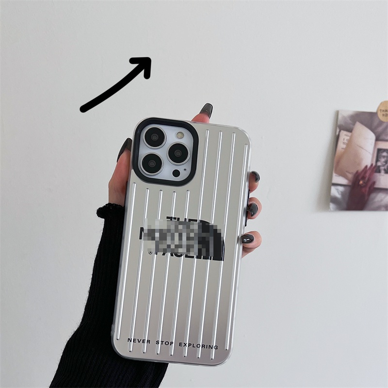 IPHONE Casing Pelindung Lembut Garis Stereo Cocok Untuk Iphone14 13 12 11 Pro Max Trend Printed North Phone Case