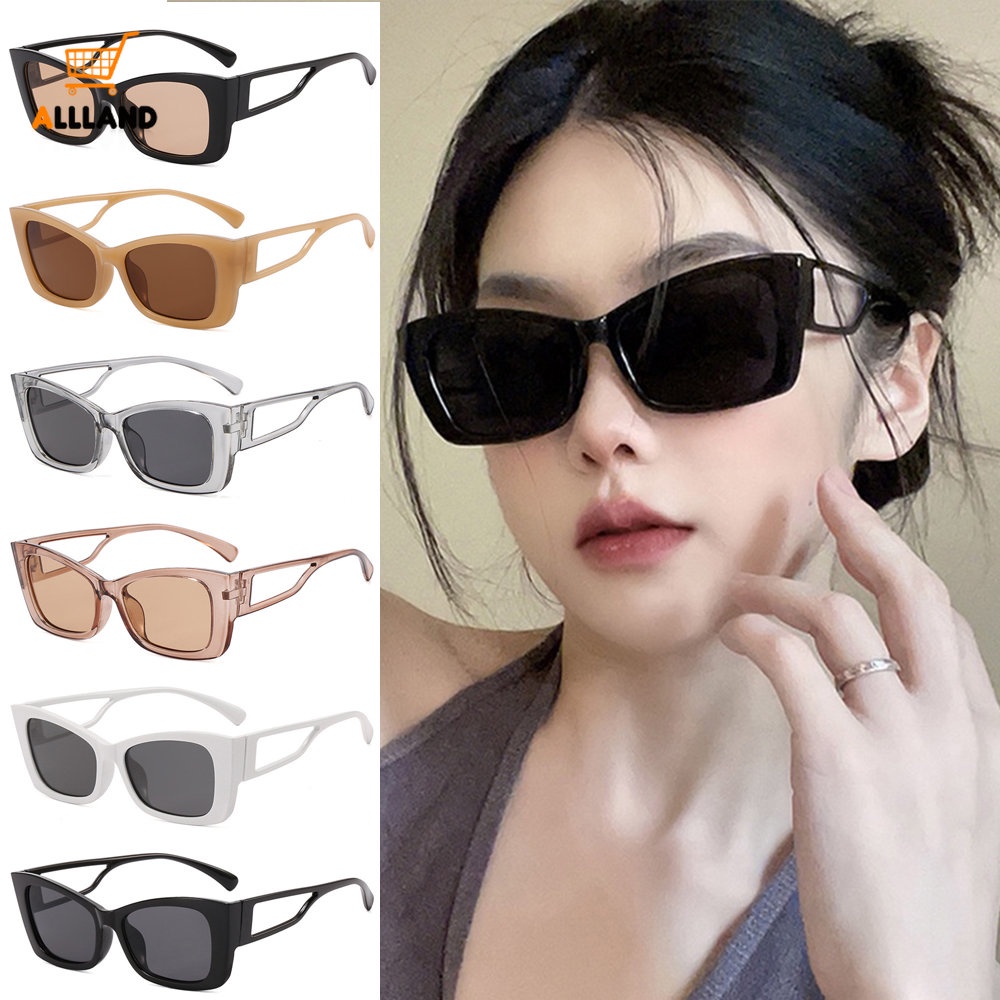 Bingkai Kecil Baru Mata Kucing PCSunglasses/Kepribadian Wanita Berongga Segitiga Kacamata Matahari/Trendi Retro Oval Kacamata Aksesoris