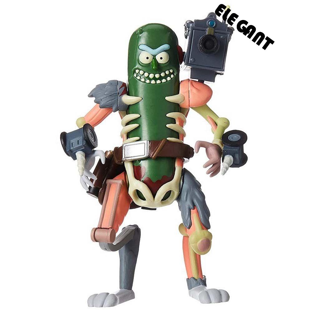 [Elegan] Acar Rick Action Figure Kartun PVC Dekorasi Mobil Rick And Morty Timun Tikus Helm Model Mainan Model Kolekte