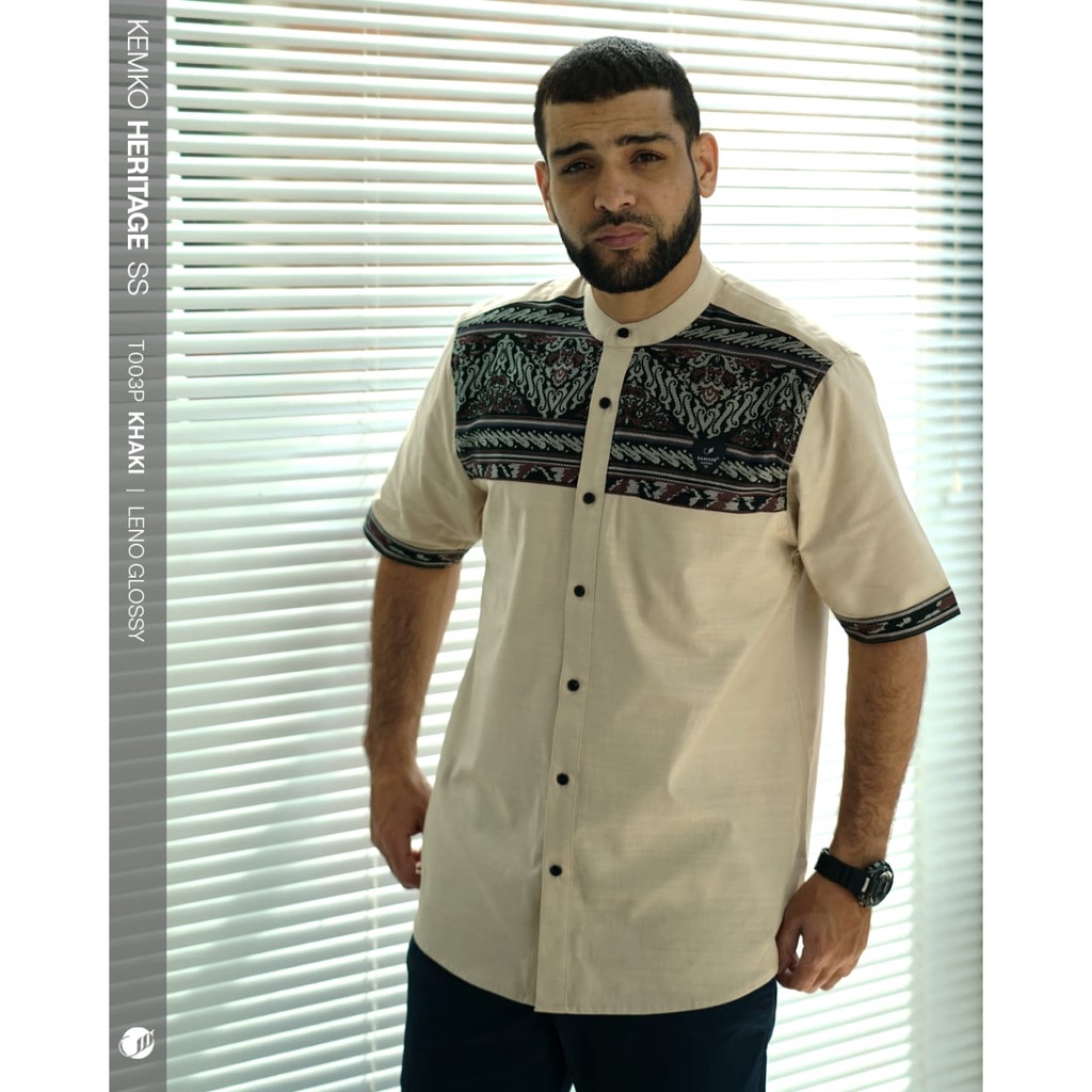 SAMASE Baju Heritage Kemko T003P Kemeja Koko Batik Lengan Pendek