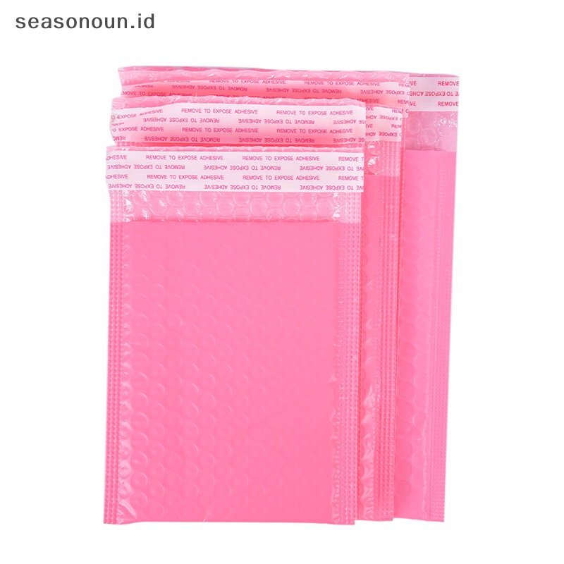 Seasonoun 10x Pink Bubble Bag Mailer Plastik Empuk Kemasan Tas Amplop Pengiriman.