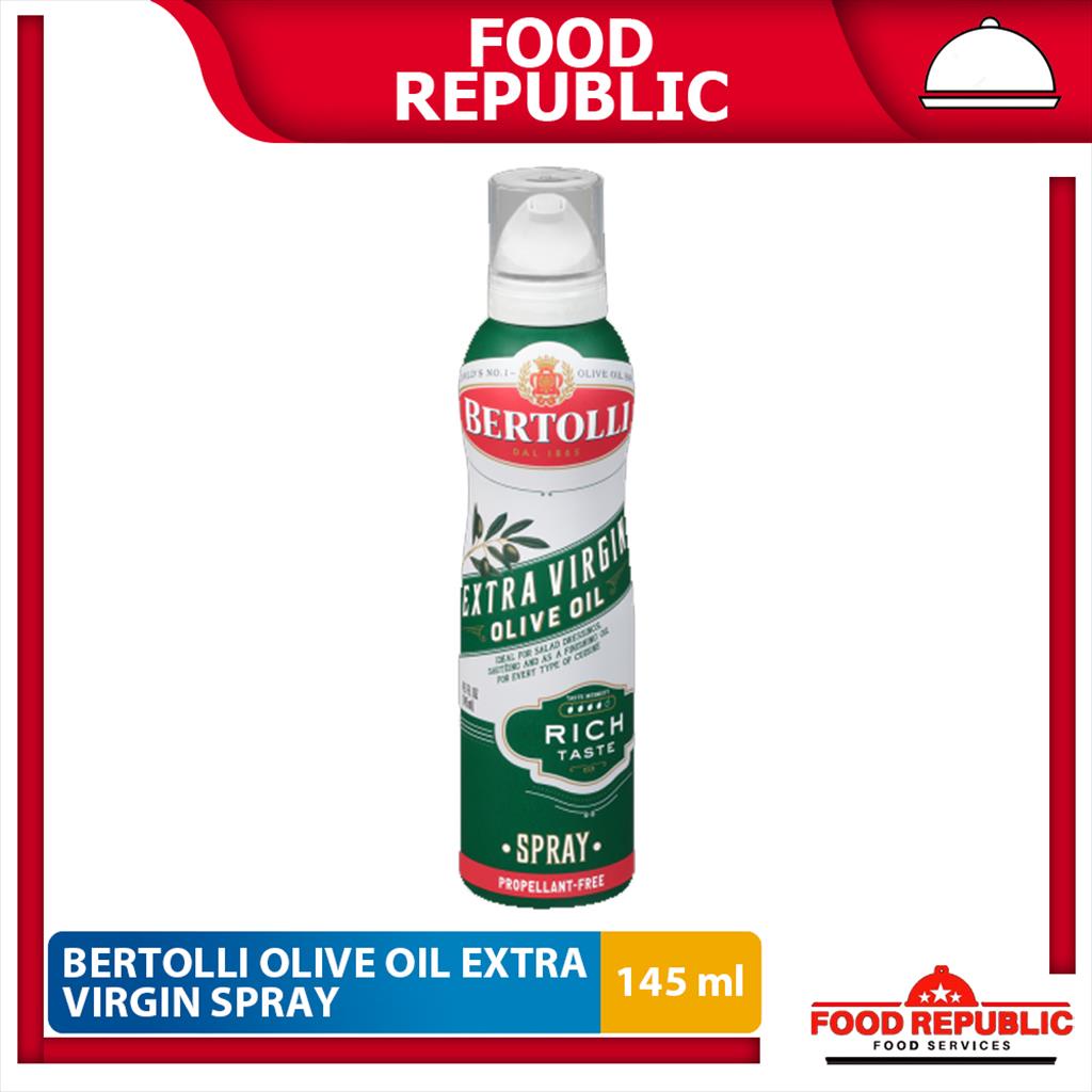 BERTOLLI EXTRA VIRGIN OLIVE OIL SPRAY 145 ML - MINYAK ZAITUN HALAL