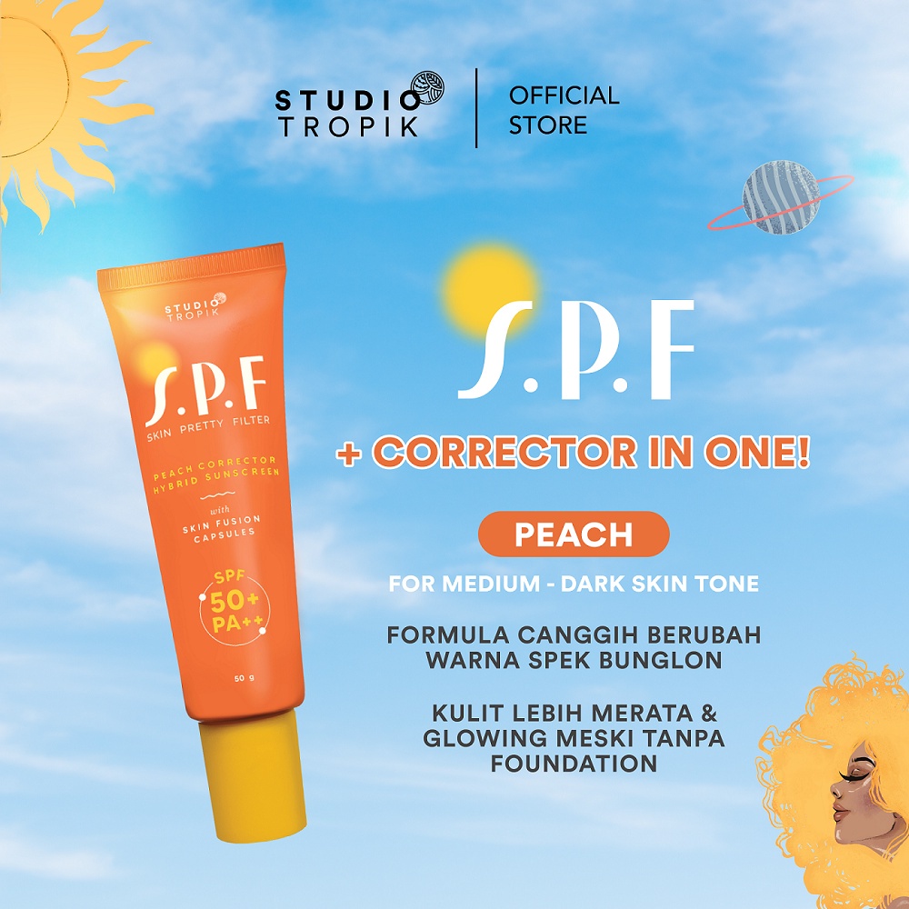 STUDIO TROPIK SPF 50+ PA++ (Peach) - Skin Pretty Filter