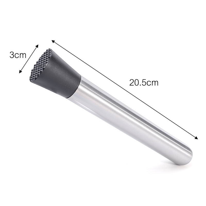 Barware Pecah Es Loli Penghancur Es Pegangan Nyaman Alat Barware Tahan Lama Stainless Steel Tongkat Pencampur Anggur DIY Minuman Muddler Cocktail Stirrer Shaker Ice Crusher