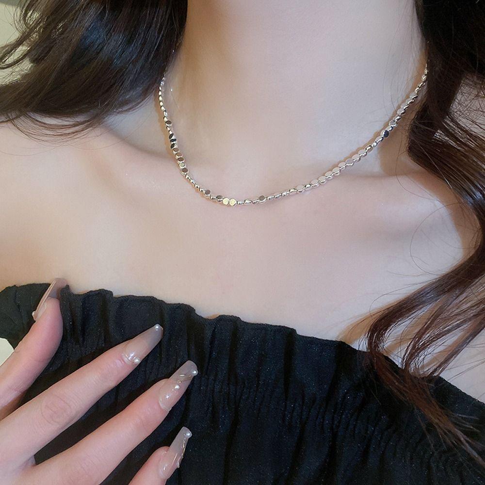 SKJK   Wanita Manik-Manik Kalung Manis Halus Klavikula Rantai Mutiara Imitasi Gadis Hadiah Temperamen Paduan Gadis Choker