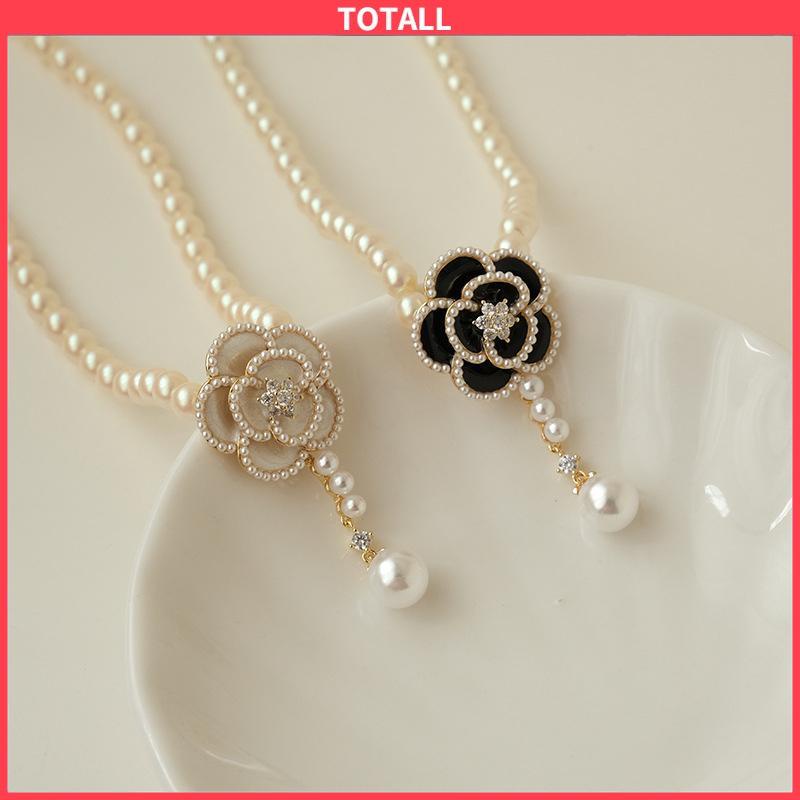 COD Kalung Liontin Camellia Untuk Wanita Gaya Korea Fashion Accessories-Totall