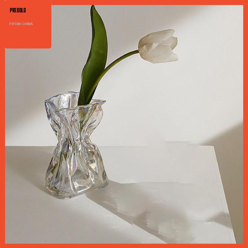 [Predolo] Vas Bunga Kaca Wadah Tanaman Modern Rangkaian Bunga Pot Bunga Tanaman