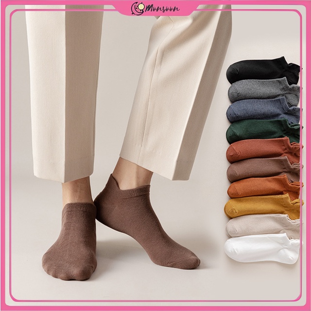 MONSOON - D2024 Ankle Socks / Kaos Kaki Polos / Kaki Unisex Casual Kerja / Kaos Kaki Pendek Pria K5619 / Kaos Kaki Pendek Semata Kaki