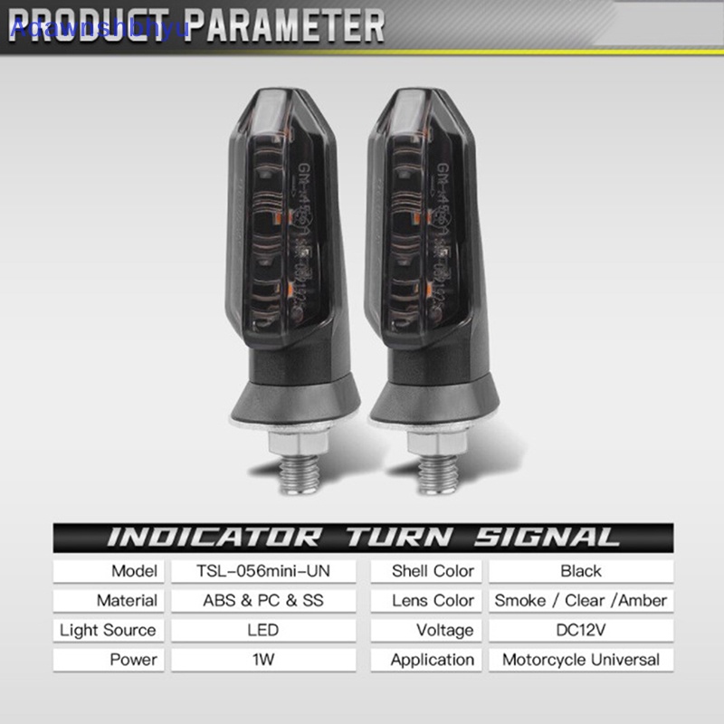 Adhyu 2/4pcs Lampu Sein LED Motor 12V Flasher Lampu Kedip Signal Lamp ID