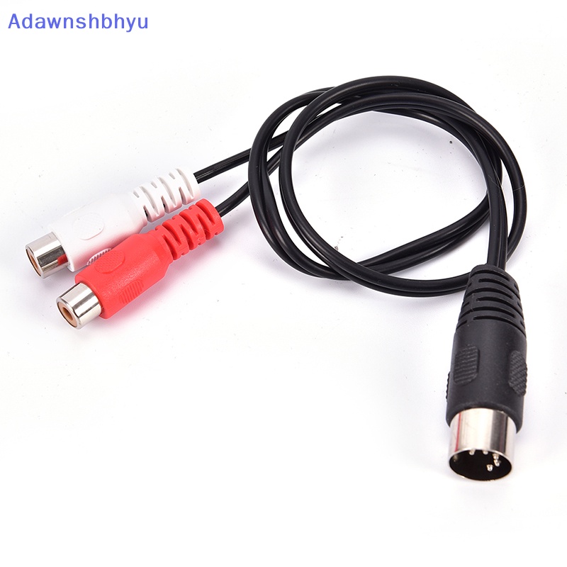 Adhyu MIDI DIN 5P Male to 2kabel RCA Phono Female Socket Jack MF Audio 0.5M ID
