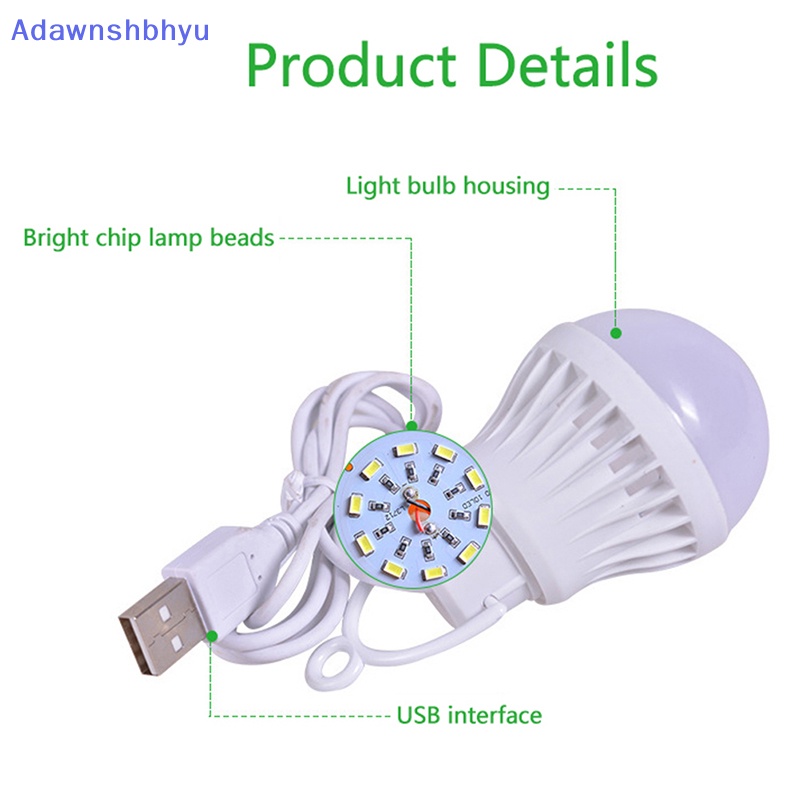 Adhyu Lampu Kamp Lentera Portable Bohlam USB Daya 5W/7W Outdoor Camping Multi Tool ID