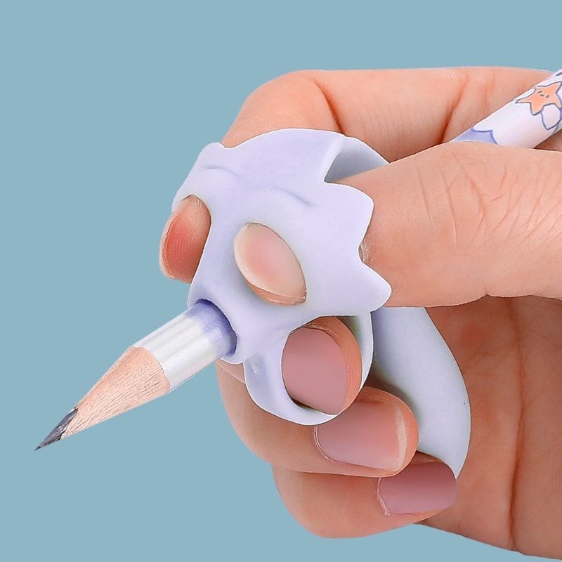 [Grosir] Korektor Postur Tulisan Pemula Korektor Pulpen Lima Jari Silikon Berkualitas Tinggi Anti Pakai Pelindung Jari Tempat Pensil Cocok Untuk Anak Usia 6-12 Tahun