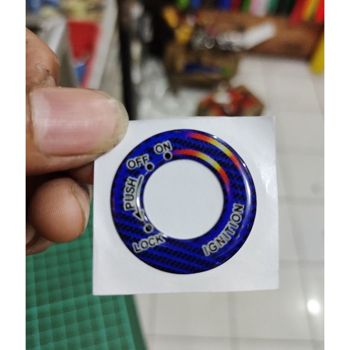 emblem stiker tutup kunci kontak mio/vega/jupiter/f1zr