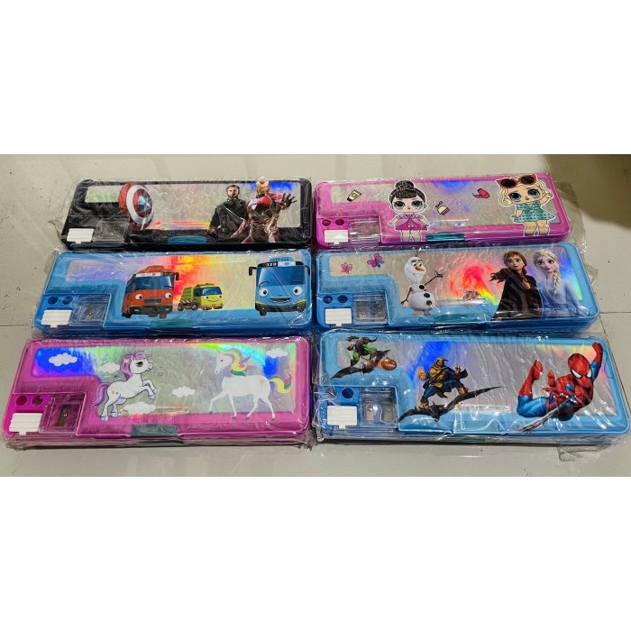 

pencil case magnet 2 pintu metalik plus rautan satuan -ZilonGSell