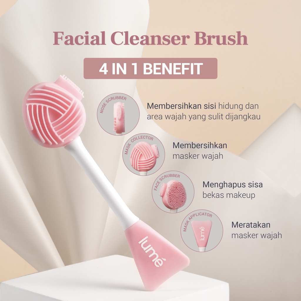 LUME Facial Cleanser Foam Brush Sikat Wajah Silikon