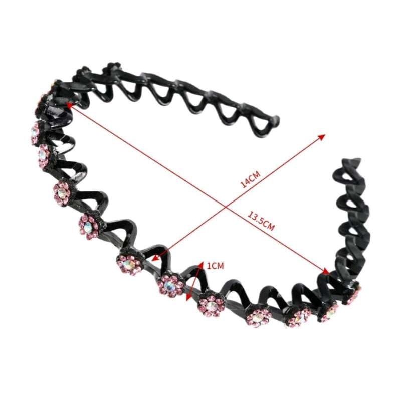 Bando Fashion Bunga Kristal / Ikat Kepala Bunga Korea Model Kristal Mutiara Non Slip Aksesoris Rambut Wanita