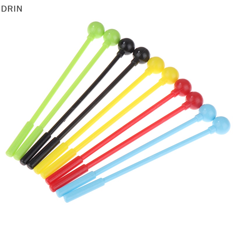 Dr 2Pcs Perkusi Drum Stik Palu Instrumen Plastik Mainan Anak Aksesoris vn