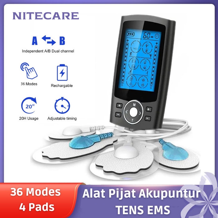 Alat Pijat Listrik Akupuntur Tempel TENS EMS Elektrik