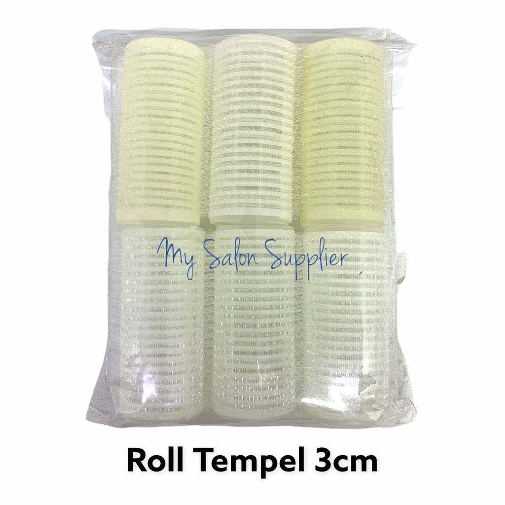 Roll Poni / Rambut Tempel 3cm isi 6