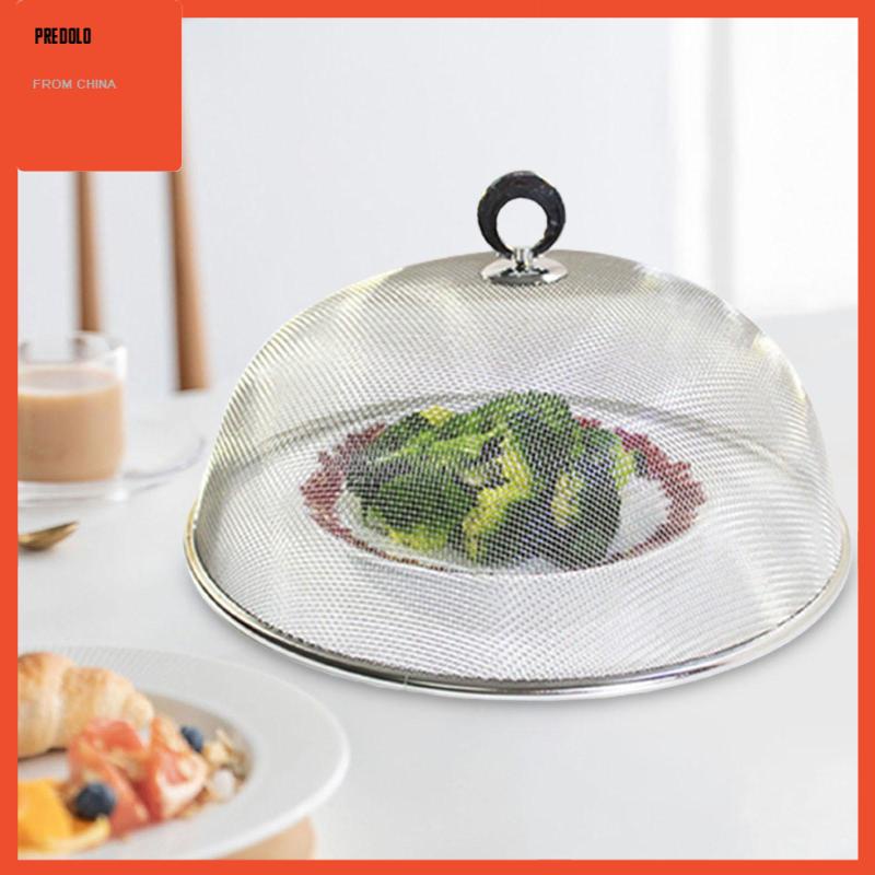 [Predolo] Jaring Saji Makanan Stainless Steel Tahan Debu Reusable Plate Serving Covers Food Dome Lid Untuk Panggangan Camping Rumah BBQ