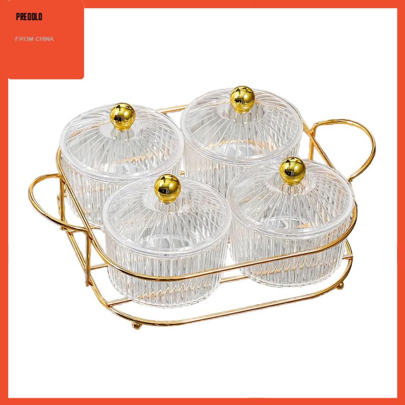 [Predolo] Luxury Snack Dishes Multi Use Condiment Tray Dengan Holder Tempat Permen Piknik