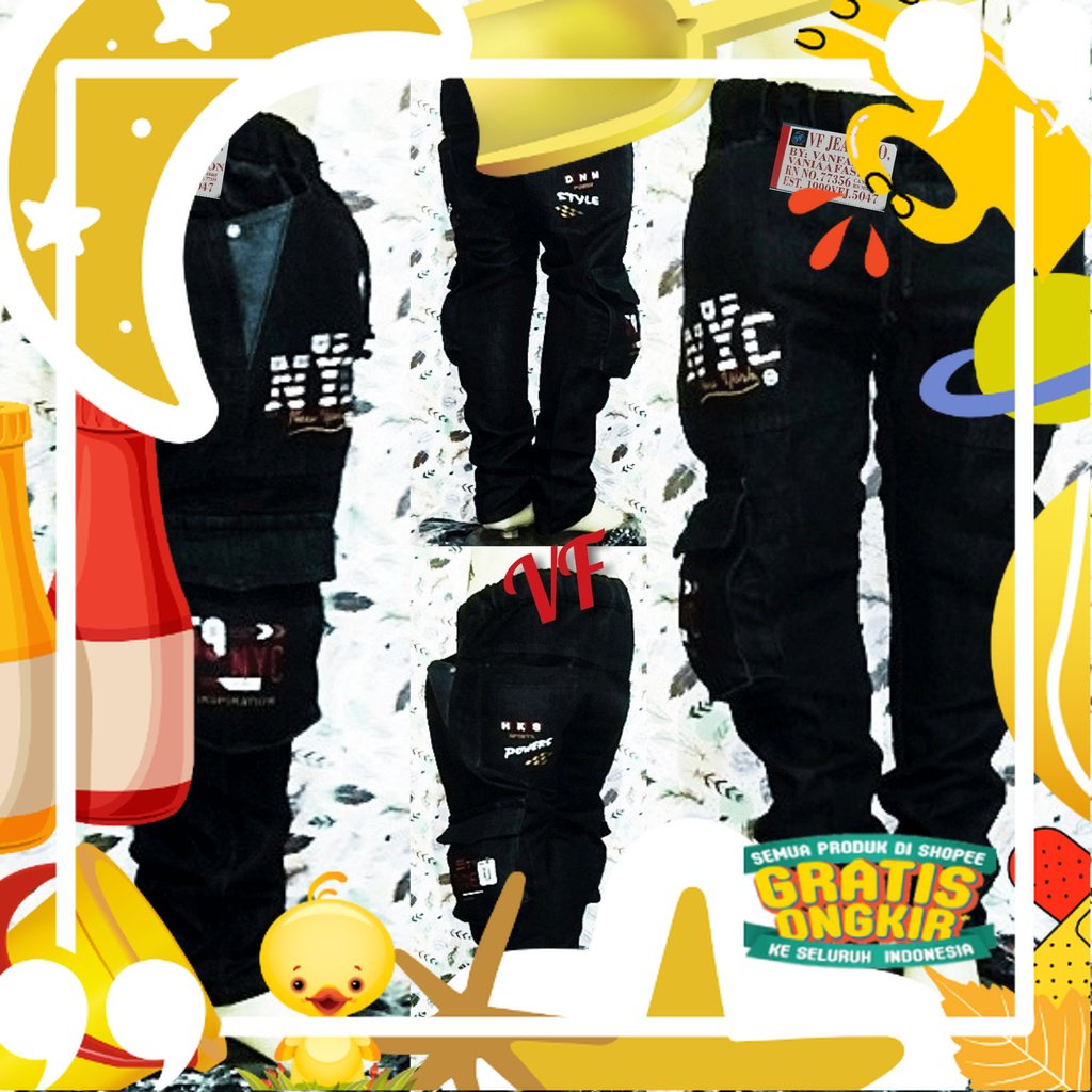 celana jeans panjang anak laki laki 2 s/d 12 TAHUN terbaru/ Lucu kado Ultah