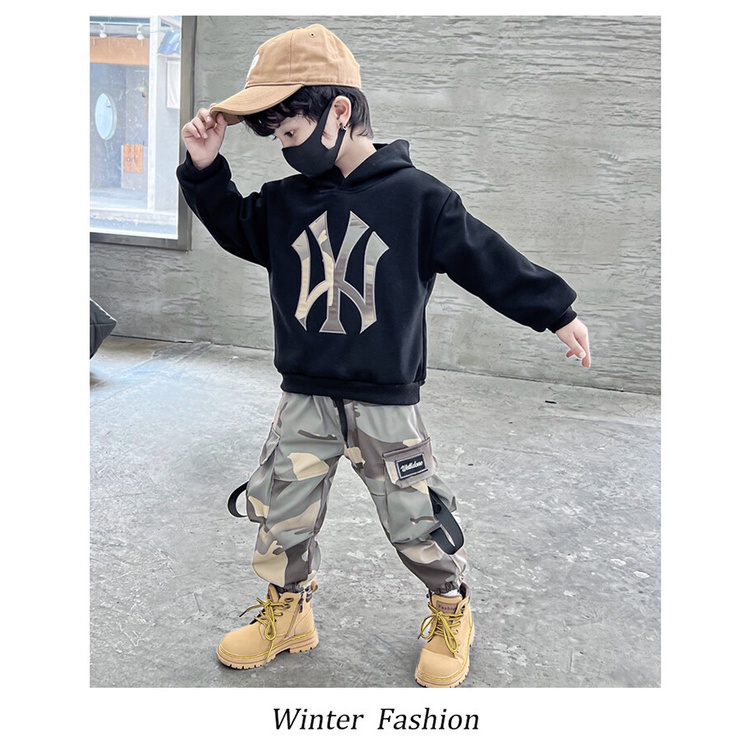 WY Hoodie Anak Outerwear Sweater Hodie Kids Fleece Tebal Premium Oblong Crowneck Casual Daily