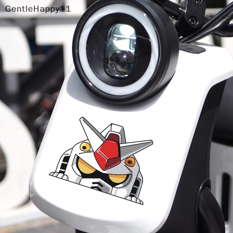 Gentlehappy Funny GUNDAM RX-78 Peeking Anime Stiker Mobil Vinyl PVC Decal id