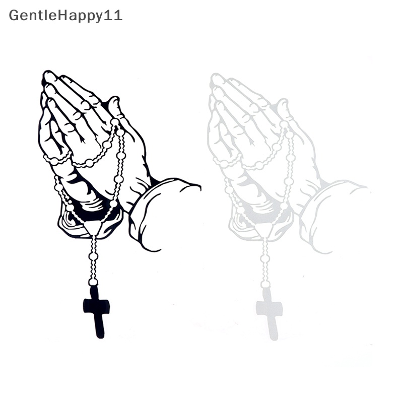 Gentlehappy Colorful Car Prayer Gesture Laser Sticker God Jesus Christ Stiker Mobil Fashion id