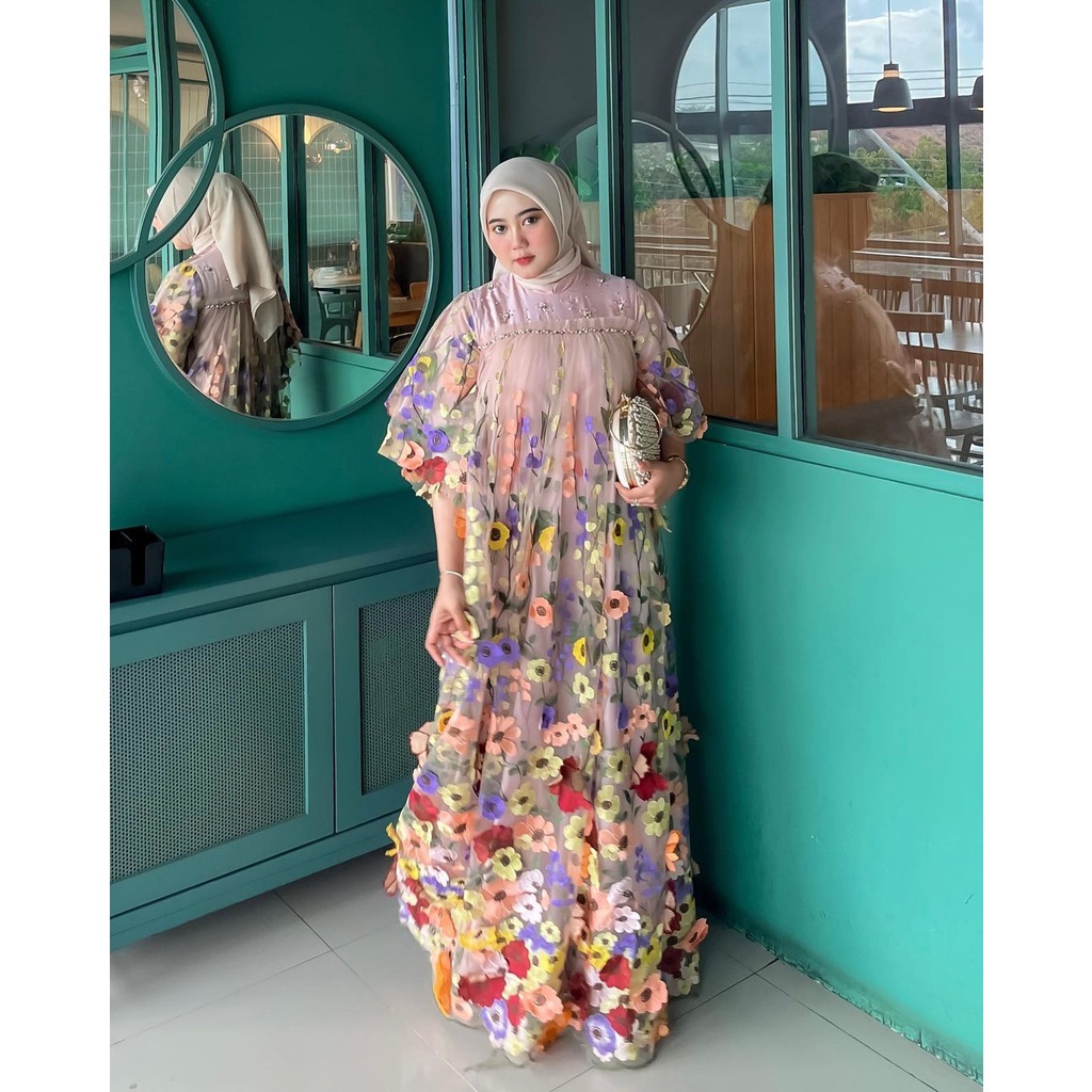 Kain Tulle 3D Kain Kebaya Kain Tile