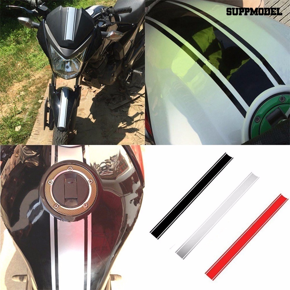 [SM Otomatis] Universal Motor Fuel Oil Tank Bergaris Stiker Reflektif Decal DIY Dekorasi