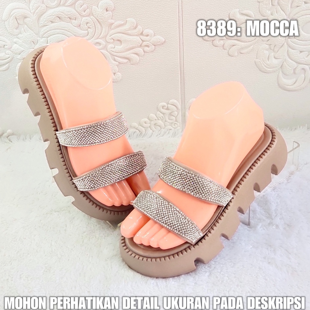 Sandal Wedges Wanita 8389 Sendal Viral Kekinian Fashion SDLWW