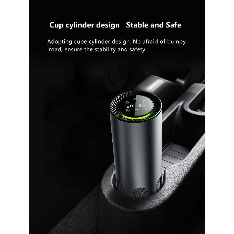 AKN88 - NEW TECH Car Air Purifer Digital Display - Penjernih Udara Portabel