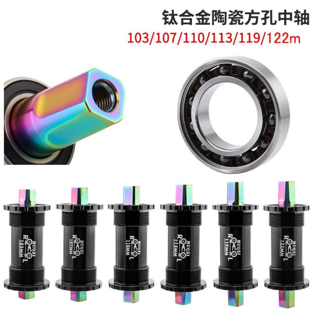 Lanfy Bike Crankset Shaft Ceramic MTB Thread Kit As Sepeda Titanium Alloy Crankset Part As Keramik