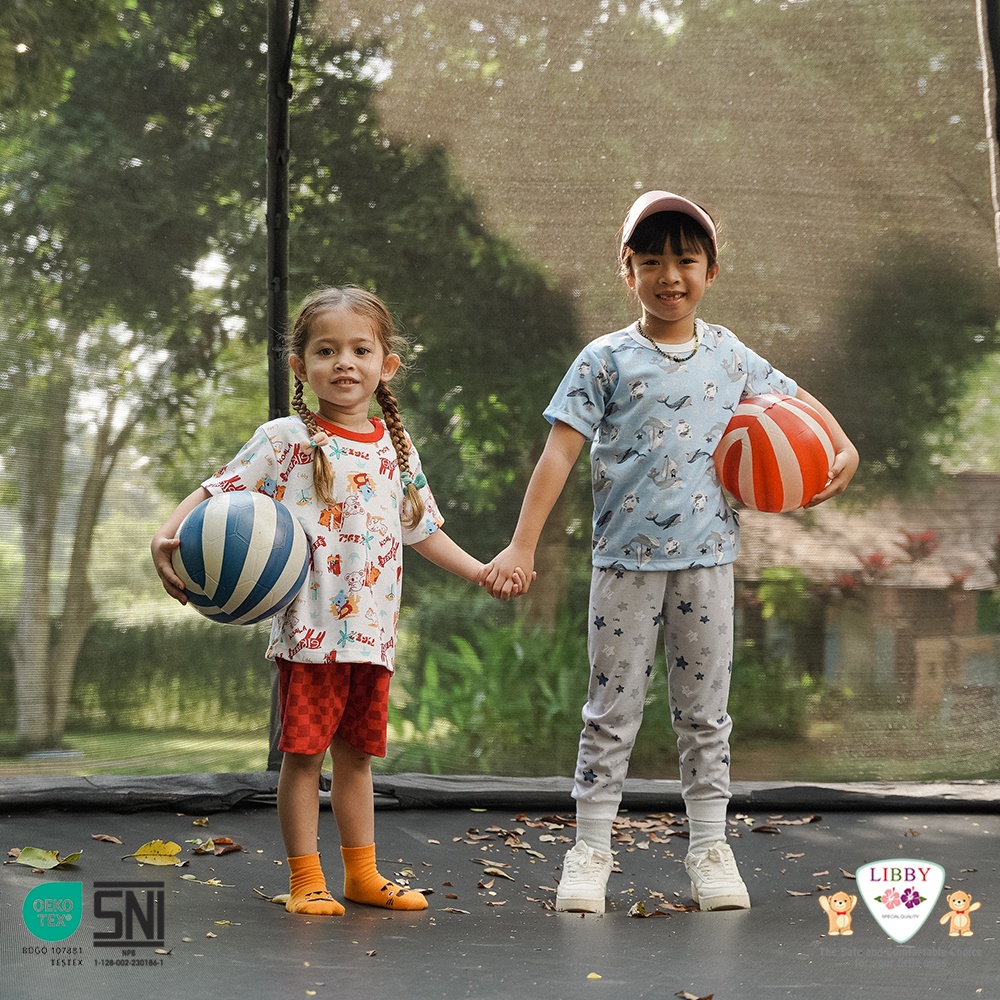 Libby - Summer Games | Setelan CPR Pendek + Celana Panjang 3stel