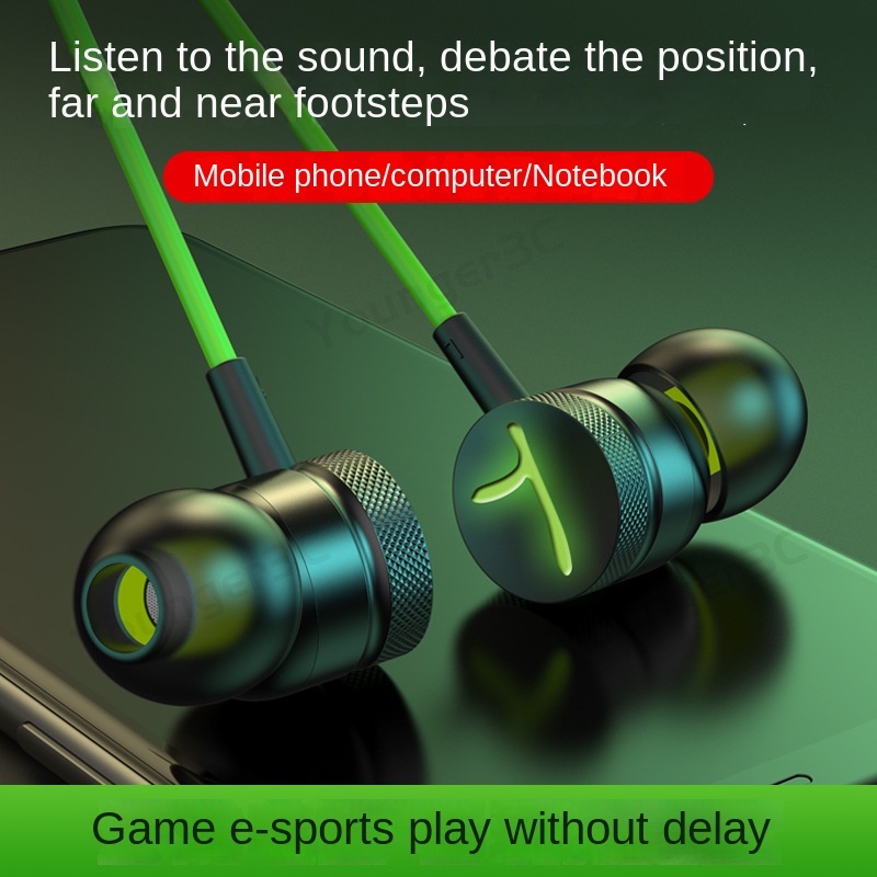 3.5mm In Ear Earphone Wired Type C Headphone Metal HiFi Bass Stereo Earbuds Untuk Gaming Musik Sport Headset Kabel Dengan Mikrofon