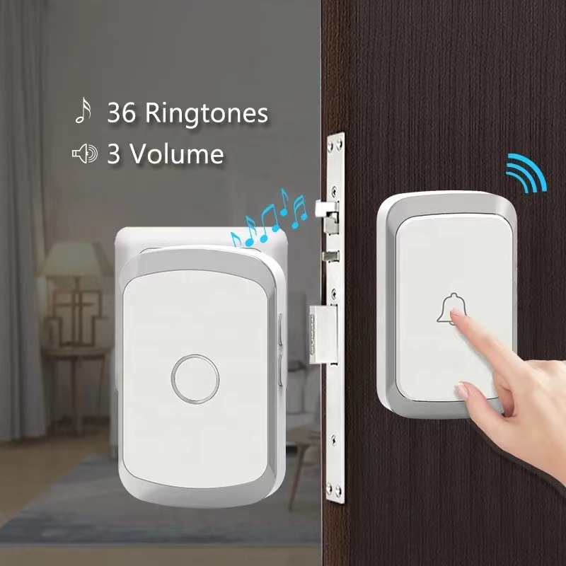 Bel Rumah Wireless Waterproof Door Bell Pintu 1 Receiver A20Bel Rumah Tanpa Kabel