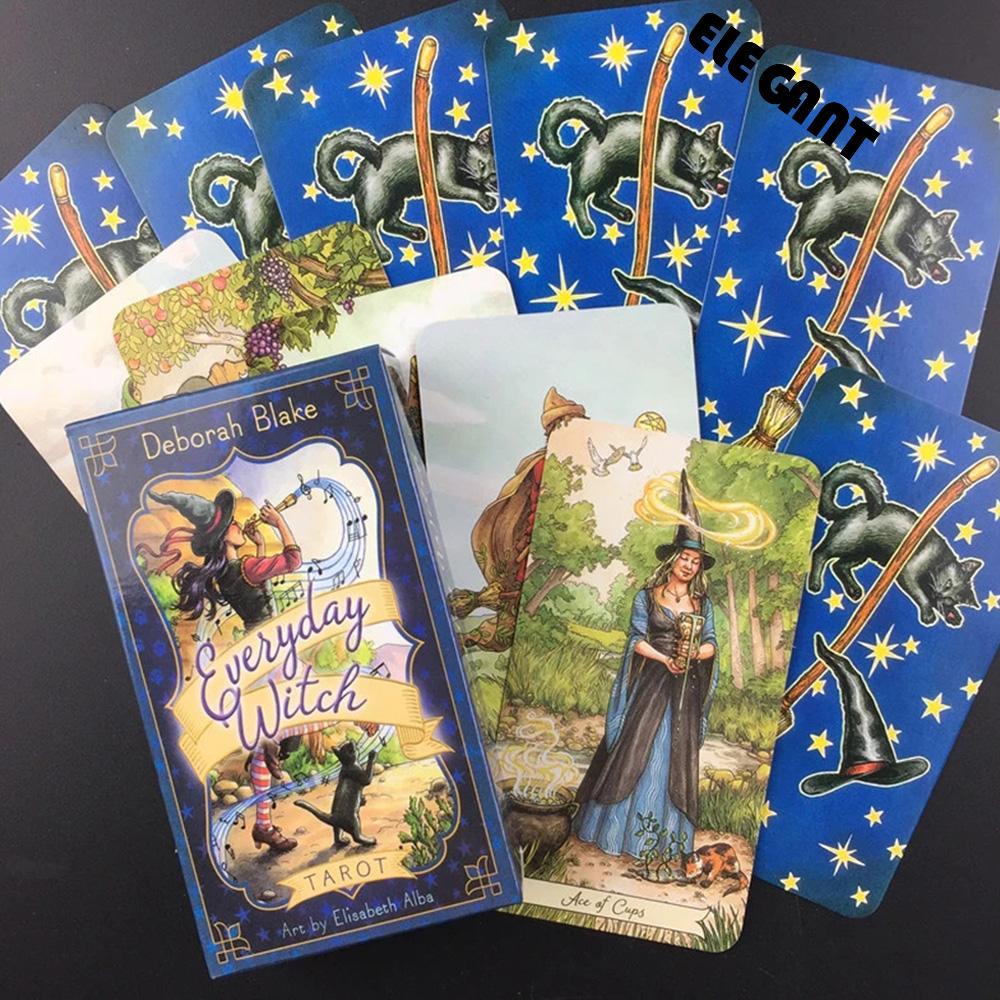 [Elegan] Everyday Witch Tarot Card Family 78kartu Full English Tarot Deck