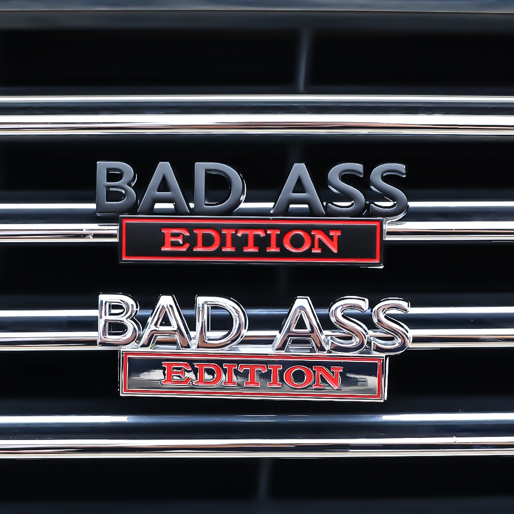 3d Emblem Stiker Bad Ass Edisi Body Mobil Bak Truk Badge Decal Zinc Alloy Perekat Emblem Keren Unik Dekorasi Mobil Mobil Motor Styling Aksesoris