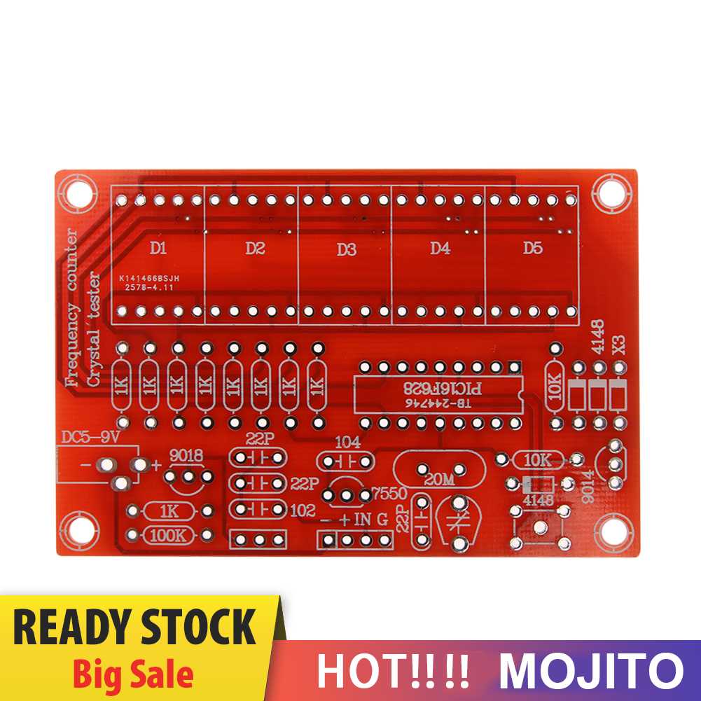 1hz-50mhz Crystal Oskilator Frequency Counter Meter 5digi Presisi Tinggi