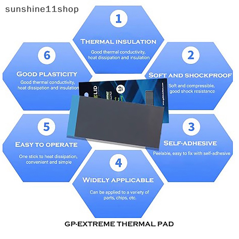 Sho GELID GP-Ultimate 15W/MK Thermal Pad CPU/GPU Graphics Silicone Grease Pad Panas N