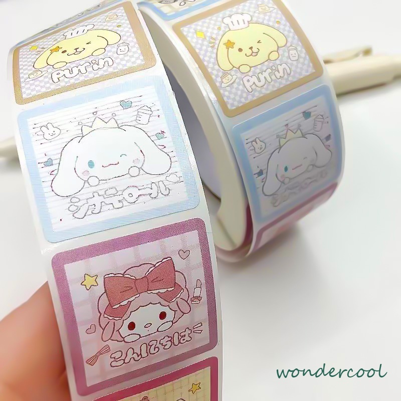 Kartun Lucu Bahan Scrapbook Sticker Melody Crayon Shin-chan Line Dog DIY Stiker Dekoratif-Won