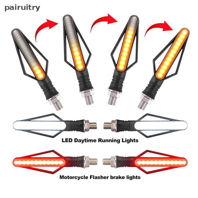 Lampu Sein LED Motor PRT Lampu Indikator Motor Plat Nomor DRL Moto Flasher Tail Bohlam Rem Putih Kuning Merah PRT
