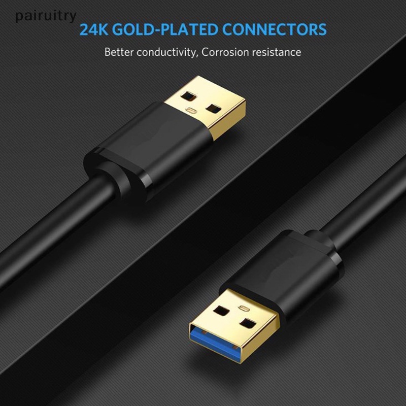 Prt Kabel USB to USB Extension USB A Male to Male USB 3.0 2.0 Extender Untuk Hard Disk PRT